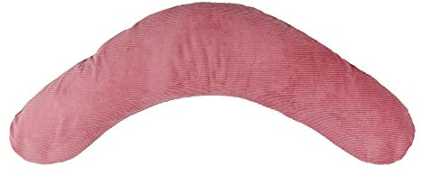 KraftKids Stillkissen in Cord Breitcord Rosa, Schwangerschaftskissen 190 cm Außenkanten-Maß mit Micro-EPS-Perlen, Lagerungskissen mit Toxproof-Zertifikat des TÜV Rheinland