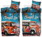 VW Volkswagen Bulli Bettwäsche Graffiti Life 135 cm x 200 cm + 80 cm x 80 cm 100% Baumwolle Renforcé-Linon-Qualität VW-Bus T1 Camper Van 2 Motive Retro Beach Wendebettwäsche Reißverschluss 185
