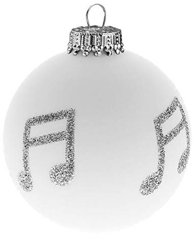Weihnachtskugel Note - Schönes Geschenk für Musiker (weiß)