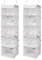BrilliantJo 2 PCS Hanging Wardrobe Closet Storage with 5 Shelves Organiser, Storage Shelves Unit with 6 Pockets for Clothes Marblizing 108H x 30W x 30L
