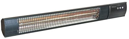 Kalos Industrial Style Electric Patio Heater – Wall Mounted Garden Heater - Instant Heat with various heat settings