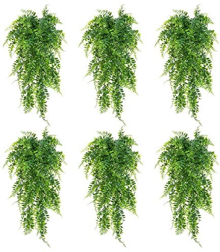 MengQiLe Piante Finte da Esterno, 6 Pezzi Artificiali da Interno, 90cm Piante Cadenti Artificiali da Interno Esterno, Finte Piante da Appendere per Casa, Balconi, Soggiorno, Parete