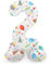 Folat 63962 Luftballon Geburtstag Stehender Ziffer Zahl 2 Joyful Party Weiß mit Geschenke und Dekoration 72 cm - Decoration Geburtstagdeko, Ballon Zahl, Kein Helium erforderlich