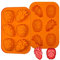 Kamehame Gehirn Silikonform Herz Organ Puddingform Silikon 2 Stück 3'' Muffinform Herzform Halloween Backform Gehirn Form Kuchenform für Pudding, Muffin, Schokolade