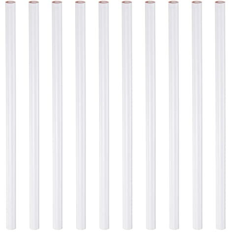 QUARKZMAN 10pz Cucito Marcatura Matita Acqua Tessuto solubile Matita Gesso Pulitura Trapuntatura Matite Cucito Lavabile Marcatura Matita per Sarte Cucito Fai-da-Te Artigianato, Bianco