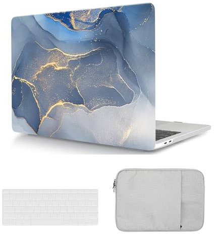 Laptop Hülle für Neues MacBook Air 15 Zoll A2941 M2 Chip 2023 Freisetzung mit Liquid Retina Display und Touch ID, Plastik Schützend Hartschale Case Cover & Tastaturschutz & Tasche, Blaue Murmel