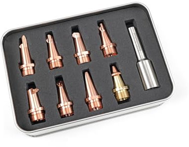 Set di ugelli ZAC per saldatrice laser in rame 8 Specifiche degli ugelli di saldatura e del tubo in scala FT80