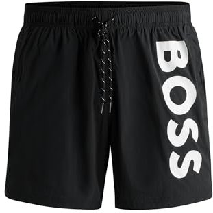 BOSS Hommes Octopus Short de Bain à séchage Rapide et Logo imprimé Vertical