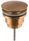 VALAZ Tapón Universal Apta para Lavabo y bidé con y sin rebosadero en Rosa Cepillado Oro Claro válvula para desagüe Click Clack, Pop-Up