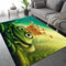 Frosch Krone Teppich Kinderteppich Modern 3D Märchen Traum Teppich Kinderzimmer Kurzflor Teppiche rutschfeste Spielteppiche für Schlafzimmer Wohnzimmer Zimmer 80x120 cm
