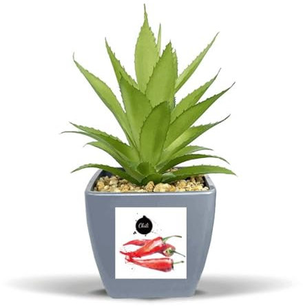 no/no Künstliche Ananas-Vase, Chili-Gemüse, lecker, gesund, Aquarell, Mini-Dekoration