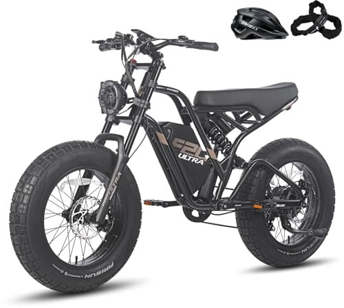Fafrees F20 Ultra E Bike Elektrofahrrad, 48V 25Ah Akku, City E-Bike 20*5.0 Dicke Reifen, Fatbike Motor 79N.m Torque, Mountainbike Reichweite bis zu 80-140Km (Schwarz)
