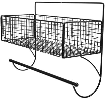 Ciieeo 1 Pc Bandeja De Almacenamiento Cesta De Pared De Metal De Metal Estante De Pared Contenedores Organizadores De Cocina Rejilla De Pared Rejilla De Drenaje Planchar Multifunción