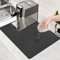 JOYIT 40 x 50 cm Abtropfmatte Geschirr, Schnelltrocknend Abtropfmatte Spüle, rutschfest Unterlage Kaffeemaschine Matte, Geschirr Abtropfmatte für Küche, Bad, Theke (Grau)