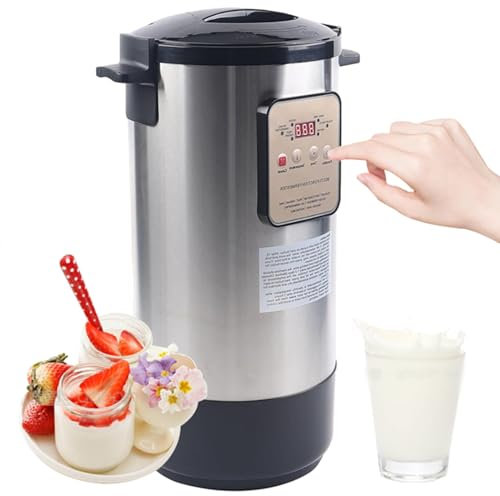 Quixnova Máquina para Hacer Yogur de Acero Inoxidable, máquina para Hacer fermentador automático Inteligente de 12L/18L para Yogur/Vino/enzimas/arroz/Masa - para Uso Comercial en Bares domésticos,18L