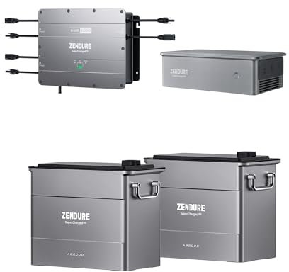 Zendure SolarFlow Hub2000 Centrale Électrique de Balcon avec Stockage, Entrée Solaire 1800W, Sortie 1200W, 2* AB2000 Batterie 3840 Wh LiFePO4
