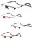 HdjjLtor 4Er Packung Halbrand-Lesebrille Zum Aufhängen, Magnet-Lesebrille Unisex Bügel Sind Lesehilfe Herren Für Eine Perfekte Passform Verstellbar,+ 250