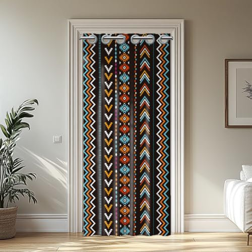 CHGCRAFT Türvorhang Bohemian Geometric Door Curtain Raumteiler Vorhänge Japanischer Vorhang für Türöffnungen Wohnzimmer Schlafzimmer, 100×200 cm