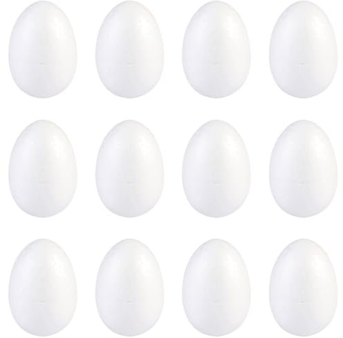 Vaguelly 50stücke Weiße Eier Für Malprojekte Für Bastelarbeiten Ostern Und Schulprojekte Glatte Oberfläche Für Kreatives Gestalten