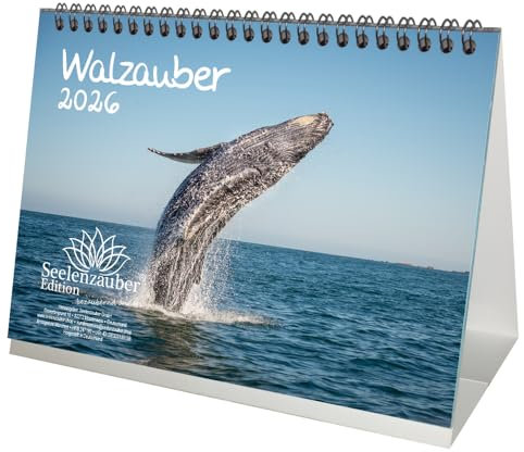Walzauber DIN A5 Tischkalender für 2026 Wal - Seelenzauber