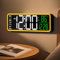 Mee 2ou 9 Zoll Digitaler Wecker Wanduhr mit Nachtlicht, Dual-Alarm, Snooze und dimmbarer Helligkeit, Temperaturanzeige, 12/24H, Timer, Netzbetrieb mit Batteriepuffer