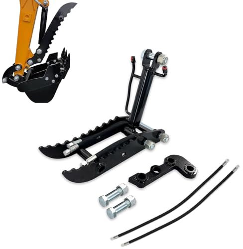 Universeller hydraulischer Daumenclip für Minibagger-Baggeraufsatz, Hochleistungs-Hydraulikbagger, einfaches Aufheben unregelmäßiger Objekte,Threeholethumbclip