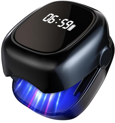 IUHFSIFS Upgrade Nagelpilz Lasergerät Gegen Nagelpilz【Upgrade 4*Blau & 2*Infrarotlicht - Verdoppeln Sie die Behandlung】【Industrie Nr.1 Behandlung】Nagelpilz Behandlung, Schwarz