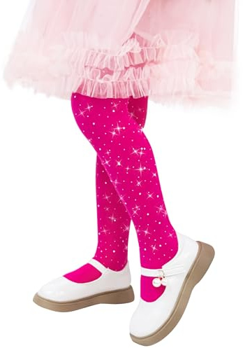 LOLANTA Collants fille ornés de strass, semi-opaques et scintillants, pour danse, soirée, spectacle, 6-12 ans