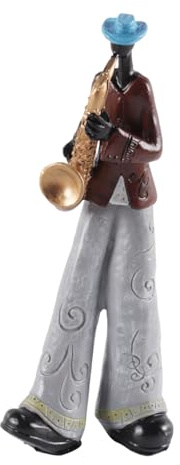 ACOLY Jazz Band Player Figuren Harz Musiker Statue Vintage Desktop Ornament Retro Skulptur Dekorative Home Indoor Decor Geschenk
