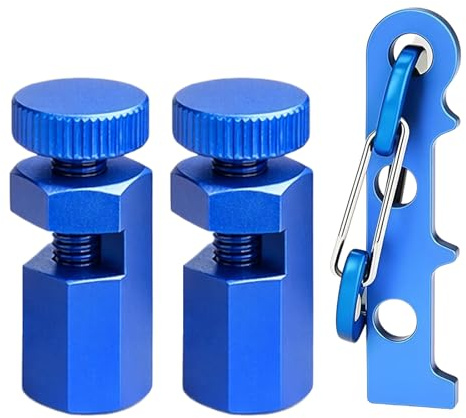 Tall Stair Gauges for Framing Square – Hexagonal Stable Lock with Holder & Hook for Carpentry & Circular Saw, Framing Square Stops Framing Jig for Speed Square for Carpentry Layout (Blue)