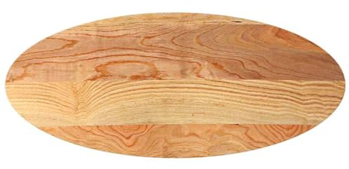Tmriohed helle Eichen Tischplatte 140x60x4 cm oval fein lackiert Massivholz Couchtischplatte schreibtischplatte für Wohnzimmer Büro Balkon