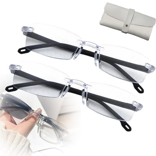 Brille Die Sich Automatisch Der Sehstärke Anpasst,Adaptive Flüssigkristall Fokus Brille,Intelligente Zoom Autofokus Für Nah Und Fern,Ideal Für Lesen, Büroarbeit Und Outdoor Aktivitäten (2 PCS)