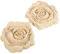 MUXSAM 2pcs Bois sculpte Mural Bois sculpté d'angle Meuble sculpté Sculpture Bois Applique en Bois Non Peinte à Décorer des Meubles 7 * 7cm
