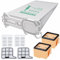 Kenekos - SET ECONOMICO adatto per Vorwerk Folletto Kobold 135/136 / 135SC / VK135 / VK136 12 sacchetti per la polvere + 2 filtri hepa + 2 filtri di protezione del motore + 12x fragranze