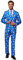 Suitmeister Herren Men Suit Business-Anzug Hosen-Set,Christmas Blau Snowman,L