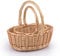 Woodluv Storage Baskets Set of 2, Wicker Woven Wedding, Flower Girls, Easter, Display & Gift Hamper Basket, Natural