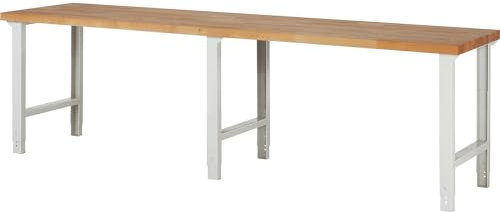 eurokraft | Werkbank | Baukastensystem Serie 7000 | ohne Unterbau | extrabreit | BxT 3000 x 700 mm