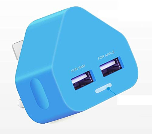 USB Plug Charger, Multi Port USB Charger Plug Adapter 2.1A Compatible with Nokia/Fire Tablet/Huaweii/iOSiPad/Kindle/Smart Watches/Motorola/Airpods/Samsung/iOSiPhone/HTC