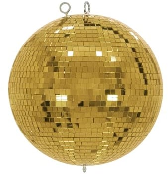 EUROLITE Mirror Ball, Gold, 30 cm, Multicoloured, One Size