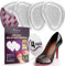 Ballotte - Demi Semelles Chaussures Gel Anti Ampoule Semelle Anti Odeur en Silicone pour Femmes, Coussinet Chaussure Réutilisables, Tous Type de Chaussures, Talon Aiguille (Transparent - 4 Unités)