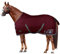 Horses, Pferdekoppeldecke Horses Turnout 200 gr, Wasserdicht, Gepolstert, Widerstandsfähig, mit Kreuzgurten, Bordeaux, 145 cm