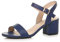 Ajvani Women Ladies Low Block Heel peep Toe Ankle Strap Strappy Party Sandals, 8 UK, Navy Matt