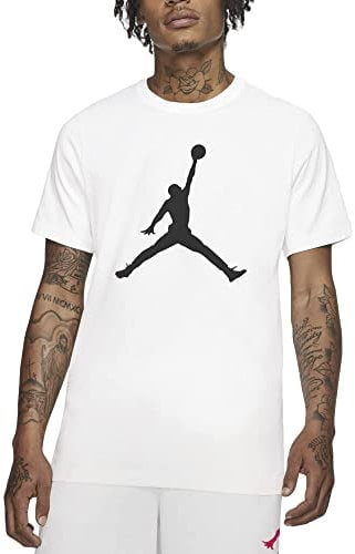 Nike Herren Jumpman T-Shirt, Weiß/Schwarz, S