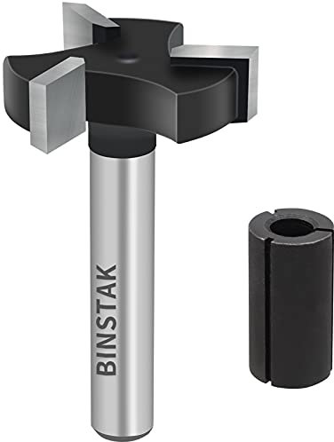 CNC Spoilboard Surfacing Router Bits, 1/4 inch Shank 1 inch Cutting Diameter, Slab Flattening Router Bit Planing Bit Wood Planing Bit Dado Planer Bit by NITOMAK (Carbide)