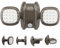 HONWELL LED Außen Sicherheitsbeleuchtung, Wasserdicht IP65 Drahtlose Sicherheitslicht 600 Lumen Bewegungsmelder Aussen Batterie Aussenstrahler Wandleuchte Sicherheitslicht für Garten,Bronze