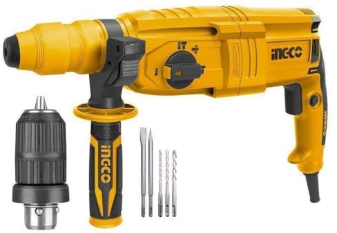 Trapano Tassellatore con mandrino + accessori - RGH9028-2 INGCO - 800W