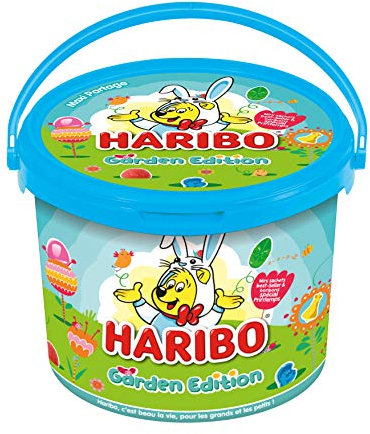 HARIBO Seau de Pâques Assortiment de Bonbons en Mini-sachets 760 g 1 Unité