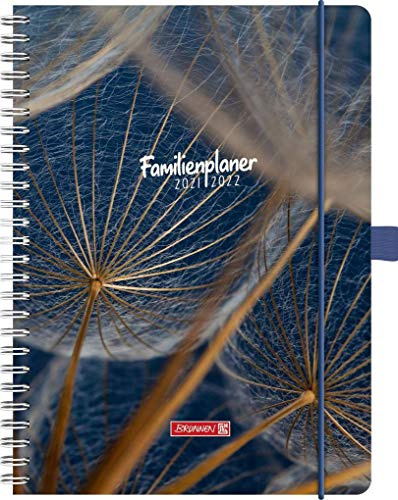 Brunnen 1070290022 Familienplaner 2021/2022 (18 Monate) „Flower“ 2 Seiten = 1 Woche, Blattgröße 14,8 x 21 cm, Buchgröße 15 x 23 cm, Hardcover