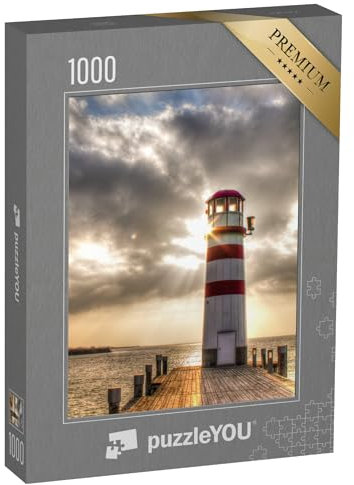 puzzleYOU: Puzzle 1000 Teile „Leuchtturm im wunderschönen Sonnenuntergang“ – aus der Puzzle-Kollektion Leuchttürme