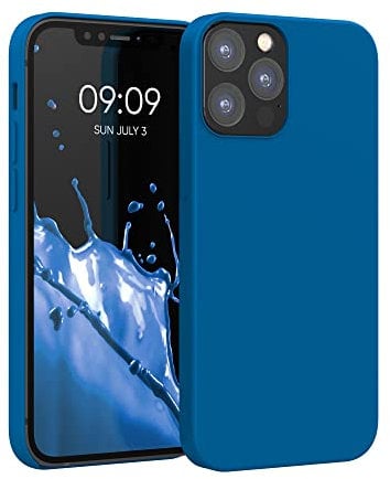kwmobile Cover per Apple iPhone 12 / iPhone 12 Pro Custodia - Back Case per Smartphone in Silicone TPU - Protezione Gommata - blue reef